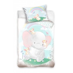 Elephant children's bedding cover 100×135cm, 40×60 cm