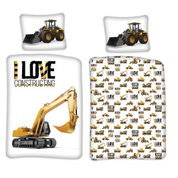 Construction children's bedding set 100×135cm, 40×60 cm