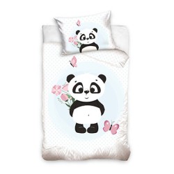 Parure de lit pour enfant Panda 100x135 cm, 40x60 cm