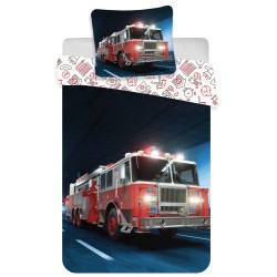 Parure de lit pour enfants Camion de pompiers 100√ó140 cm, 40√ó45 cm