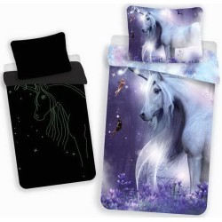 Unicorn Glow in the Dark Children's Bedding Set 100×135cm, 40×60 cm