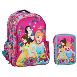 Ensemble sac et trousse à crayons Disney Princess