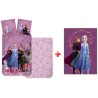 Parure de lit et couverture polaire pour enfants Disney Frozen Purple