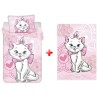 Parure de lit et couverture polaire pour enfants Disney Marie Aristocat