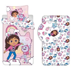 Gabby's Dollhouse Heroic bedding cover and fitted sheet set