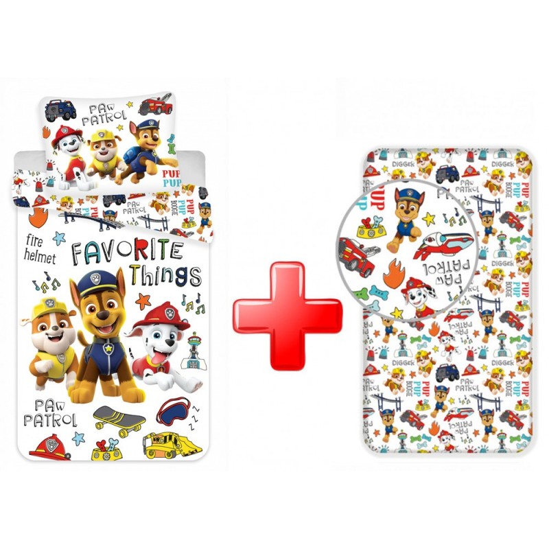 Paw Patrol bedding set with fitted sheet