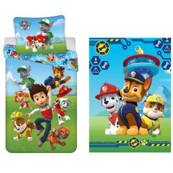 Paw Patrol Squad children\'s bedding and fleece blanket set