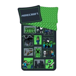 Ensemble de literie et de couverture polaire Minecraft