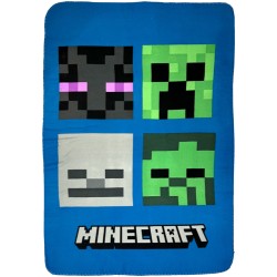 Minecraft Miner Bedding Cover and Polar Blanket Set