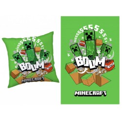 Minecraft cushion and blanket set