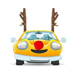 Christmas Brown Reindeer Car Decoration