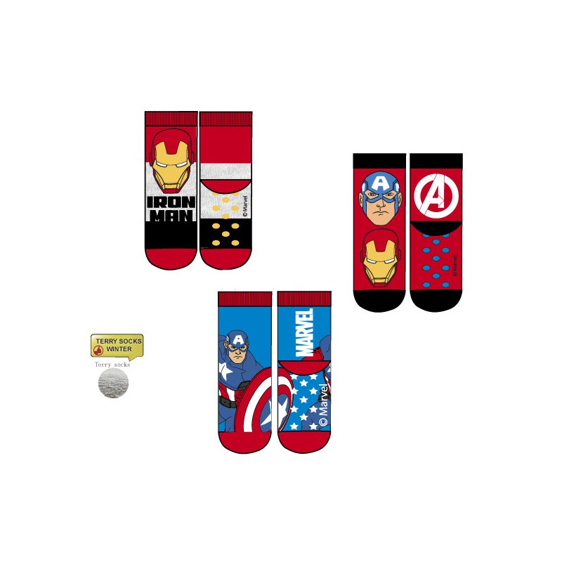 Chaussettes épaisses antidérapantes pour enfants Avengers 23-34