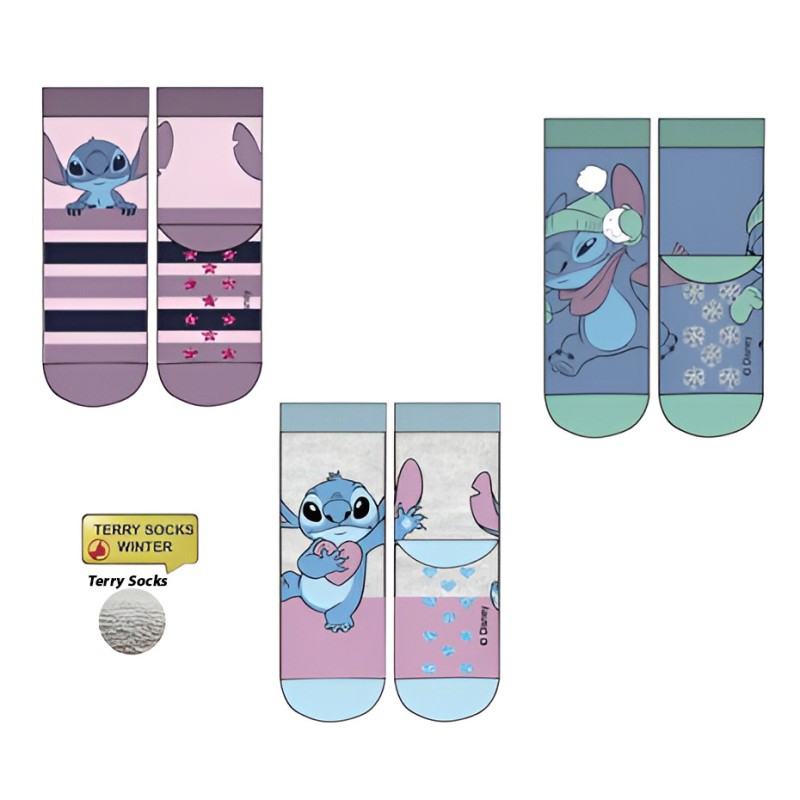 Chaussettes épaisses antidérapantes pour enfants Disney Lilo et Stitch Nice Kids 23-34