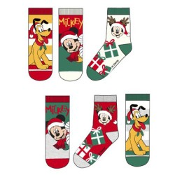 Chaussettes de Noël Disney Mickey et Pluto pour enfants 23-34