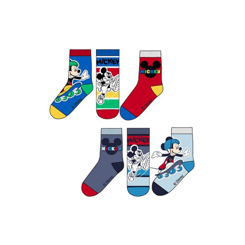 Chaussettes Disney Mickey Skate pour enfants 23-34