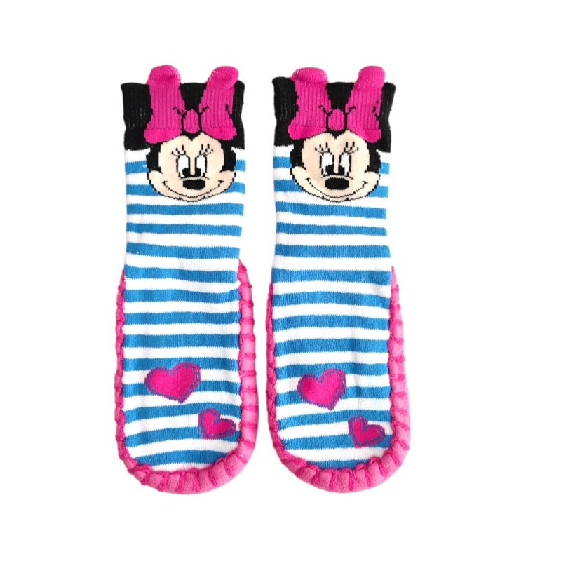 Disney Minnie  leather sole socks 23-28