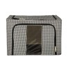 Organisateur de literie pour vêtements housse de sac de garde-robe avec cadre blanc noir 66L
