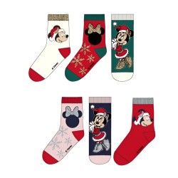 Chaussettes de Noël Disney Minnie Snow pour enfants 23-34