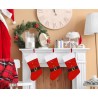 Christmas Santa i fireplace stocking, boot 51 cm