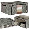 Organisateur de literie de vêtements pour housse de sac de garde-robe avec cadre blanc noir 22L
