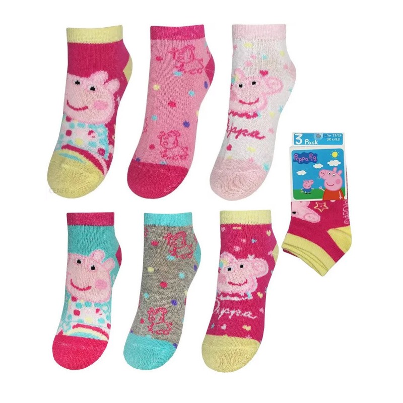 Peppa Pig children's no-show socks 23-34