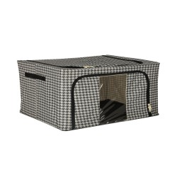 Organisateur de literie de vêtements pour housse de sac de garde-robe avec cadre blanc noir 22L
