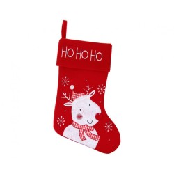 White Reindeer, Christmas Fireplace Stocking, Boot 45,5 cm