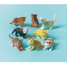 Lot de 12 figurines en plastique de chat