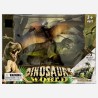 Lot de 2 figurines de dinosaures en plastique dans une boîte