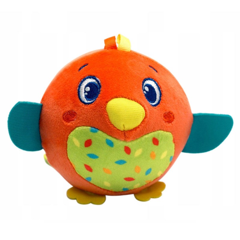 Animals Peachy Bird plush ball figure, baby rattle Clementoni