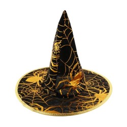 Chapeau de sorcière en toile d'araignée pour Halloween