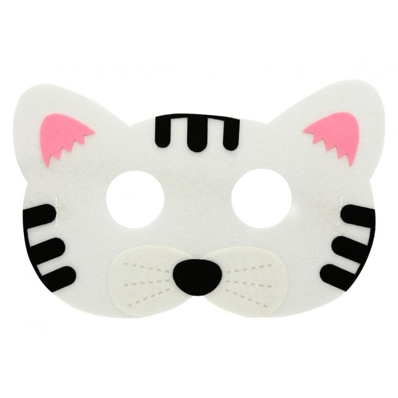 Masque en feutre pour chat et animaux 18 cm