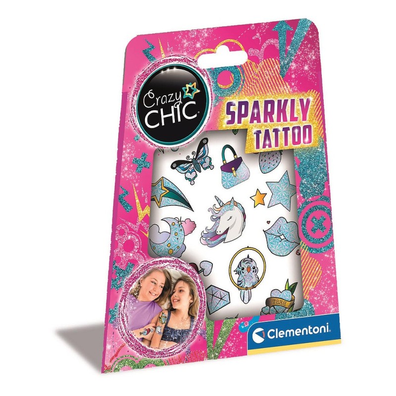 Crazy Chic Sparkly glitter tattoo Clementoni