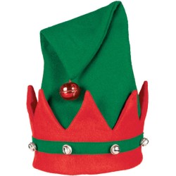 Bonnet de lutin de Noël avec cloche