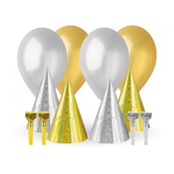 Party Gold-Silver Gold-Silver Set 12 pieces