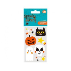 Halloween Boo tattoo set of 5