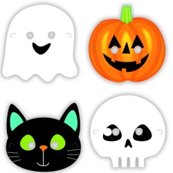 Halloween mask, 8 pcs