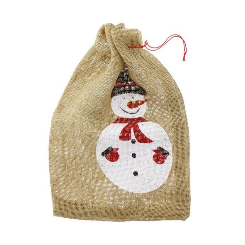 Christmas Snowman, Snowman Sack 50 cm