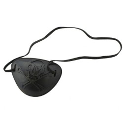 Accessoire de costume de pirate avec bandeau noir pour les yeux