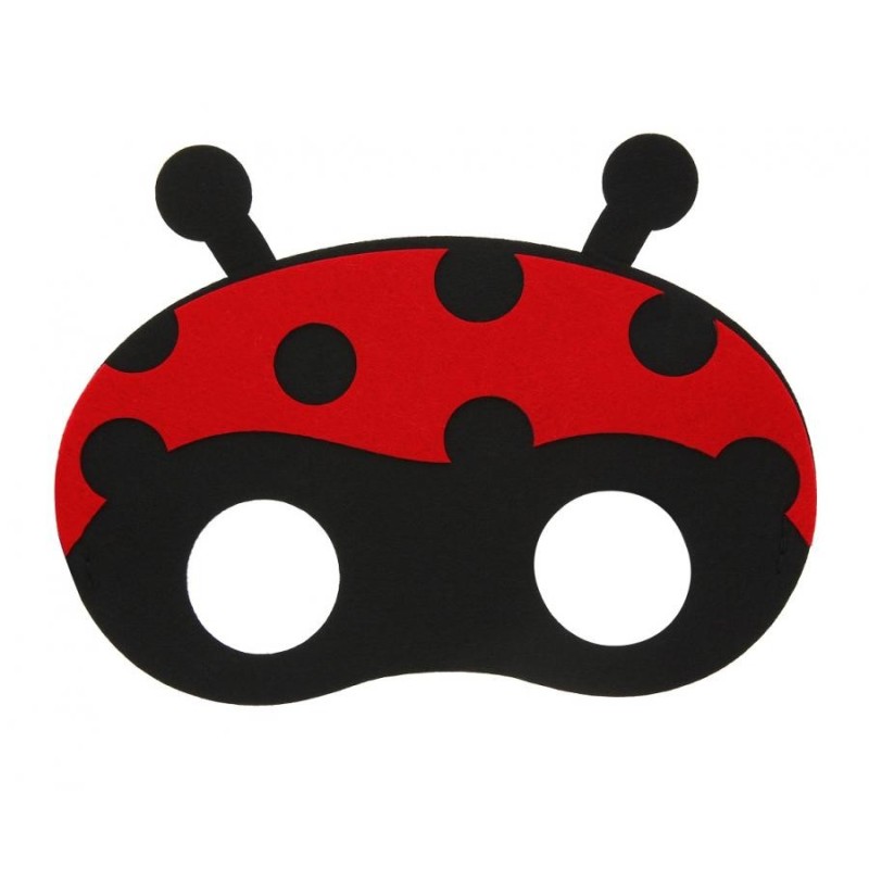 Masque en feutre Coccinelle Animaux 18,5 cm