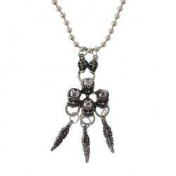 Collier tête de mort, accessoire de costume