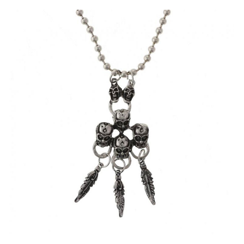 Collier tête de mort, accessoire de costume