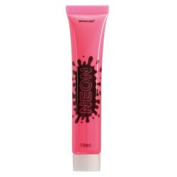 Maquillage de fête, peinture de visage rose fluo