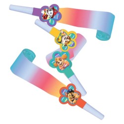 Trompette de fête Paw Patrol Color Paws - Lot de 8