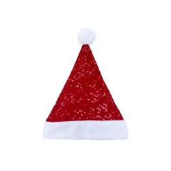 Christmas Santa Santa Claus adult hat with sequins 30x42 cm