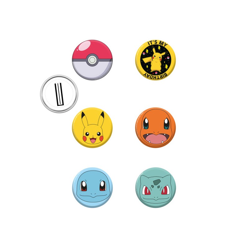 Badge Pokémon, épingle 8 pcs.