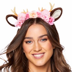 Bandeau Cerf Rose Animaux