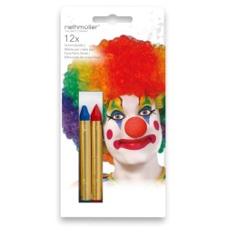 Lot de 12 peintures colorées pour le visage pour les fêtes