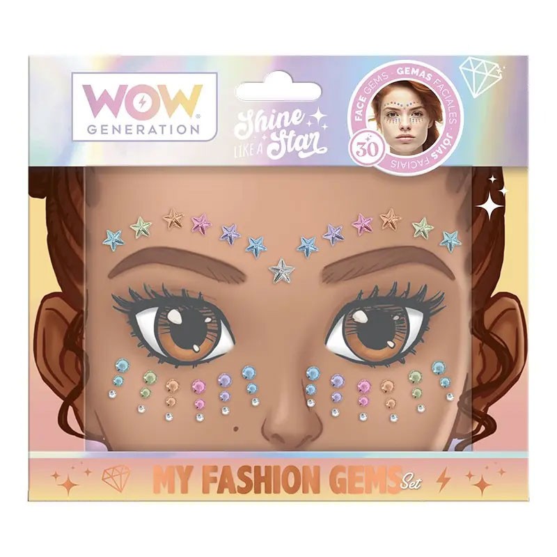 Autocollants pour le visage WOW Generation avec strass autocollants