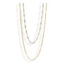 Victoria Gold-Colored Blue Beaded Necklace